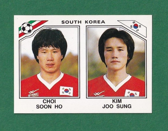 1986 Panini FIFA World Cup Sticker #98 Choi Soon Ho / Kim Joo Sung