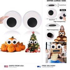 7 inch googly eyes 2 pack large sticky wiggle black white crafts