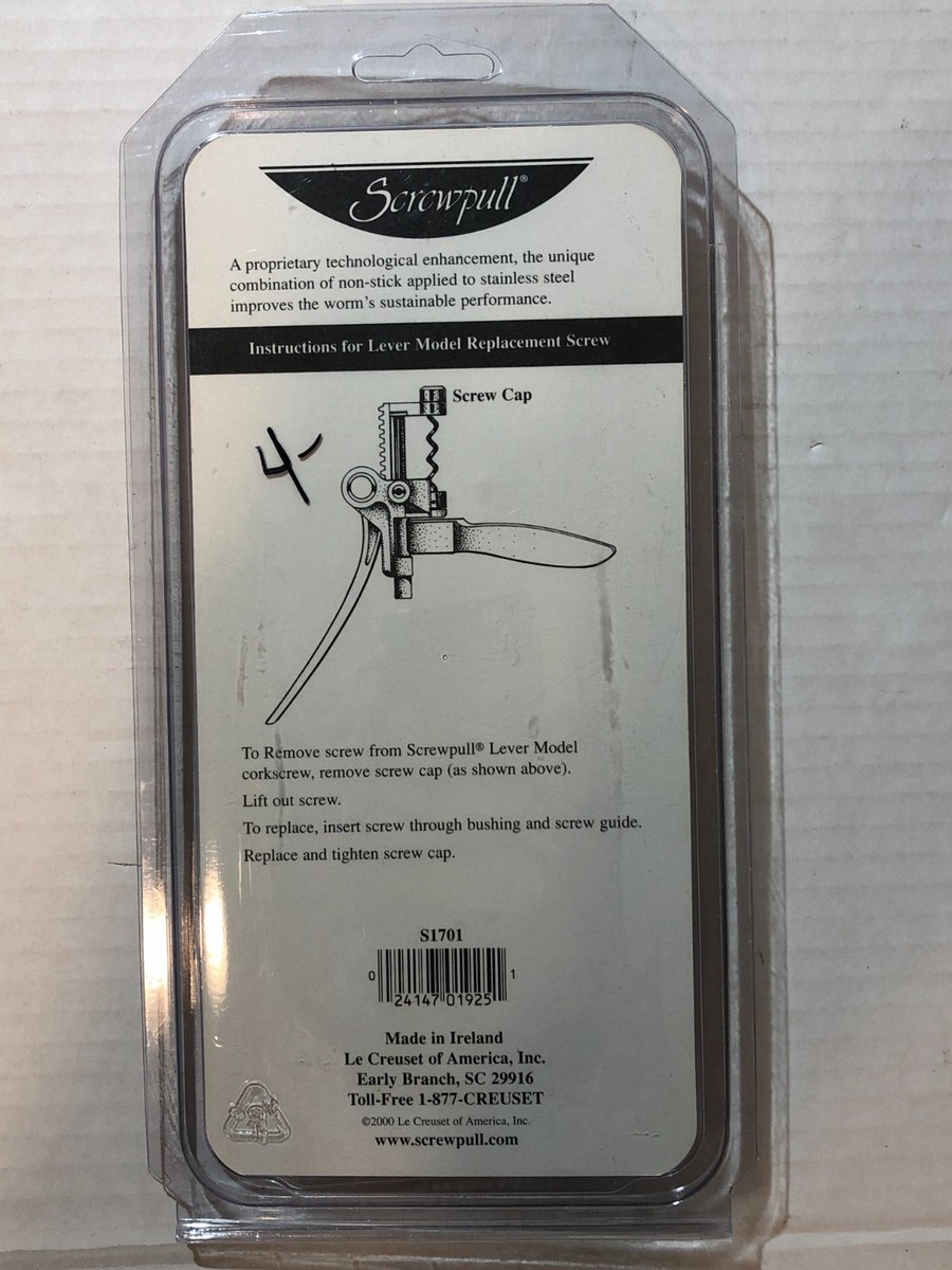 Screwpull Lever Model 2000 Replacement Screw Wine Opener Triple