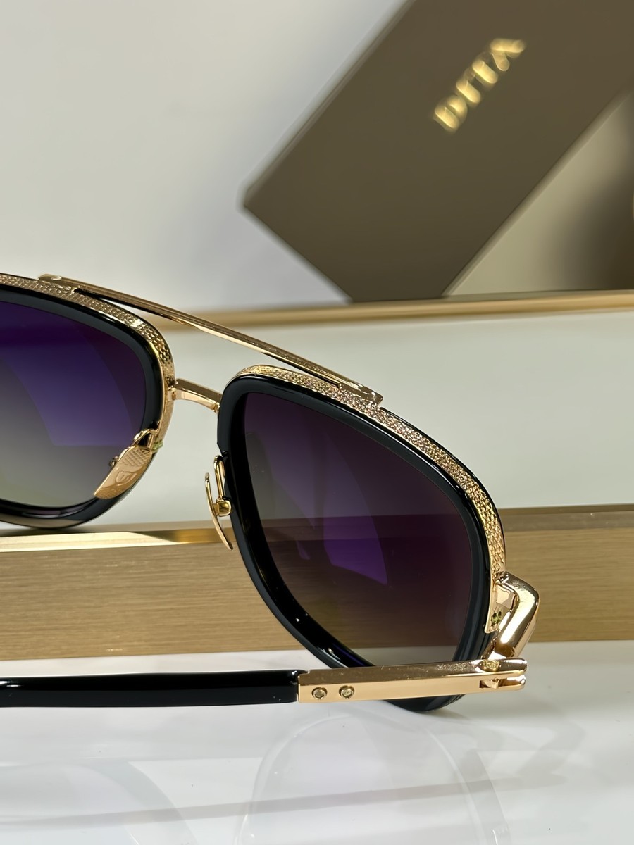 Dita Mach-One Sunglasses DRX-2030 - Luxury Black Gold Aviator 59