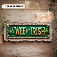 2D Irish Shamrocks Vintage Wall Hanging Metal Sign Room St. Patrick'S Day Decor