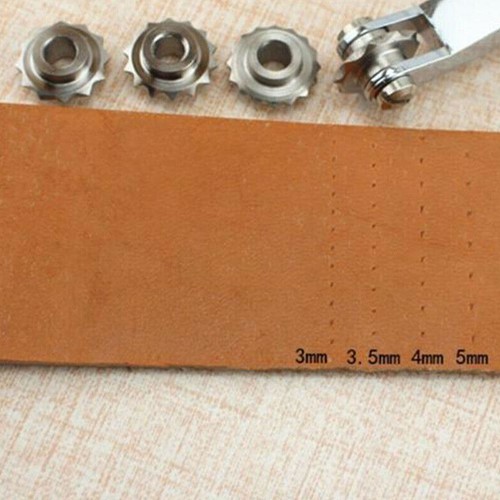 Juego de herramientas de ruleta espaciadora artesanal de cuero para coser sobre trazar rueda de puntada - Imagen 3 de 11