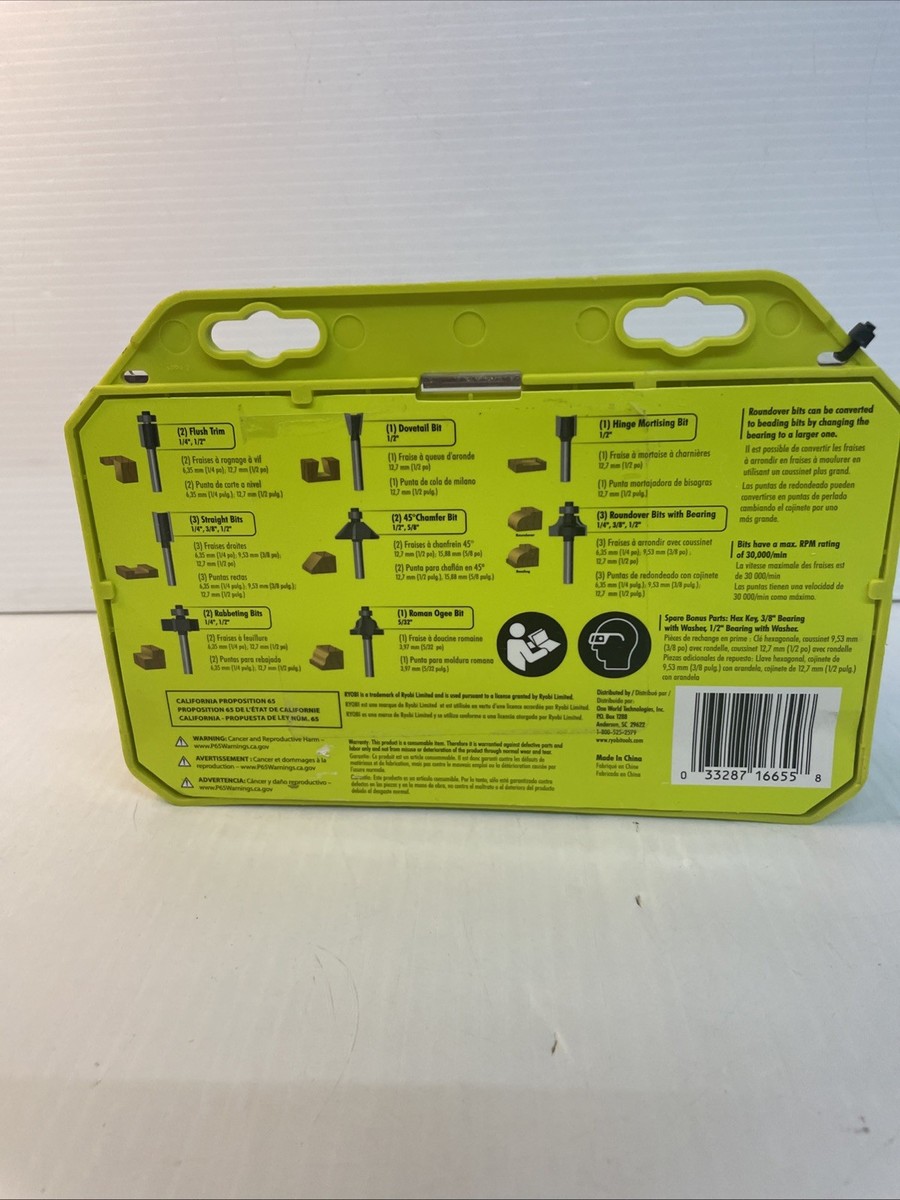 Ryobi Battery 18v New Ryobi A25R151 15 Piece 1/4