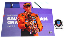 OSCAR PIASTRI SIGNED GRAND PRIX WIN 11x14 PHOTO BECKETT COA MCLAREN FORMULA 1 81