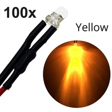 Led Light Single Bulb Pre-wired Indicator Light Clear 5v-12v Dc 3mm Bright Round