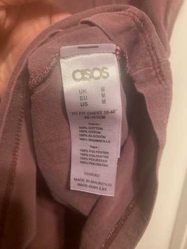 ASOS Men’s Short Sleeve T-Shirt Size Medium Purple with pocket, NWOT see notes - Picture 5 of 5