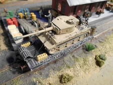 HO Roco Minitank 10th Panzer Army Tank Car with Soldiers A2319 Custom Detail