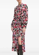 Diane von Furstenberg Odette Floral Tori Midi Wrap Dress Large Designer Spring