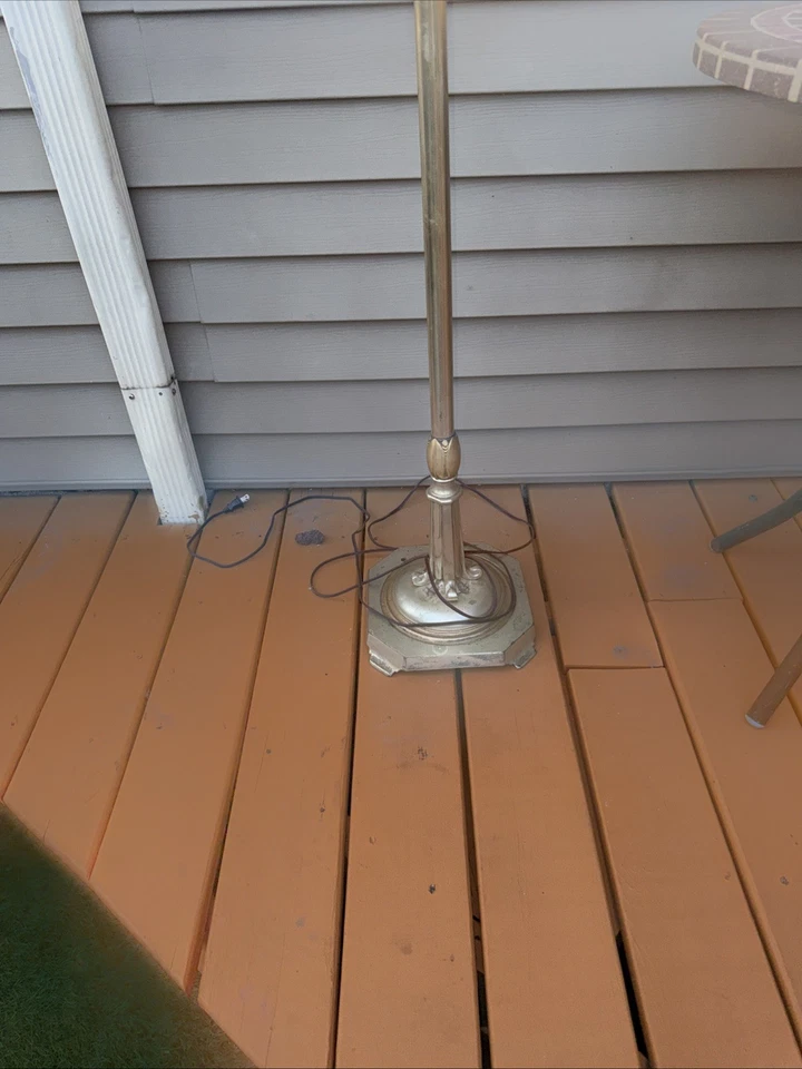 Art Deco 1930's Vintage Torchiere Floor Lamp Base "Glass Shade Not Included" - Image 3 of 4