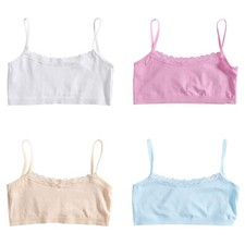 Teenage Kids Bra Girls Underwear Clothing Cotton Multicolor for 6-14 Years