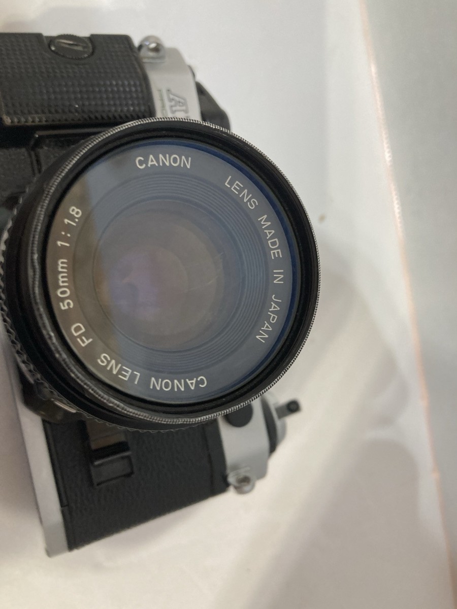 Canon AE-1 Silver 35mm Film Camera FD 50mm f1.8 Lens JAPAN