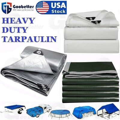 Tarpaulin Heavy Duty& Regular Waterproof Cover Tarp Ground Sheet Camping Builder