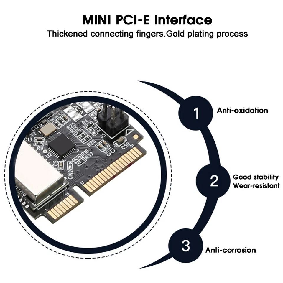 Network Card Mini PCI-E To Gigabit Desktop Computer Accessory Wired Free-Dri BEA - Image 3 of 4