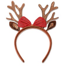 Christmas Antlers Headband Brown 26 x 22.5cm / 10.24 x 8.86in, Red,