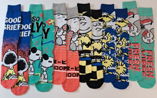 Peanuts Snoopy Socks Men's Casual 6 Pairs Mens Size 8-12 Bioworld NEW