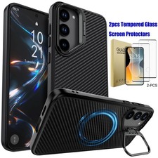 For Samsung Galaxy S23 S23+ S23 Ultra 5G Lens Stand Case Cover /Screen Protector