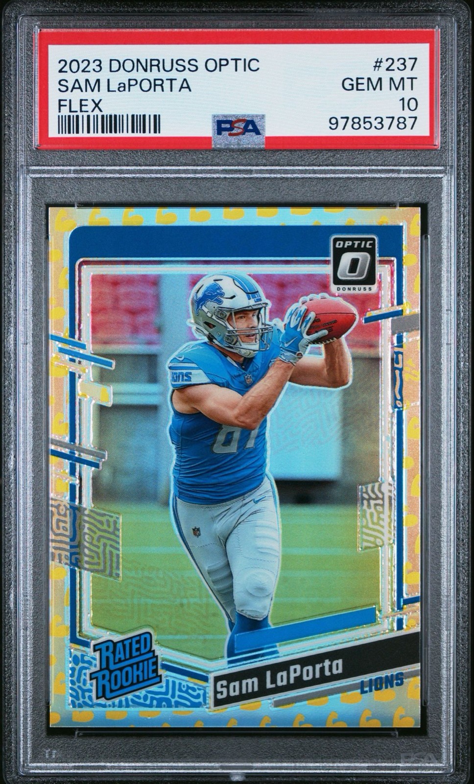2023 Panini Donruss Optic - Rated Rookie Sam LaPorta #237 Flex Prizm /149 (RC)