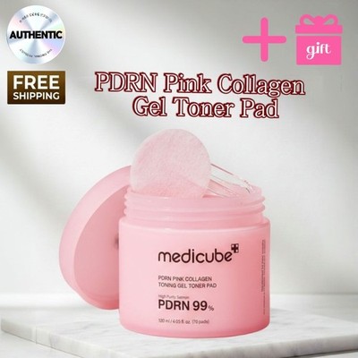 Medicube PDRN Pink Collagen Gel Toner Pad 70s Cooling Blemish Whitening K-Beauty