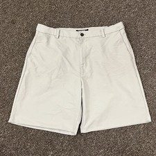 Men’s Chaps Golf 78 Sz 36 Khaki Flat Front Polyester Casual Dress Beach Preppy