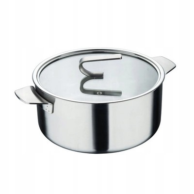 MasterPRO Sigma Kochtopf mit Deckel 4,9L 24x11cm Küchentopf Pastatopf Edelstahl