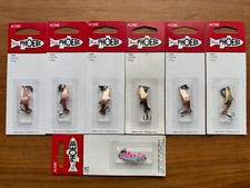 7 NOS USA ORIGINAL Acme Phoebe 1/12oz Copper Gold Rainbow Trout Hot colors