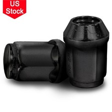 16-Pack Flat Black Acorn Lug Nuts 1/2-20 for Golf Carts