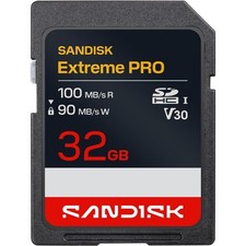 New SanDisk 32GB Extreme PRO UHS-I SDHC V30 Memory Card, USA Dealer 51644