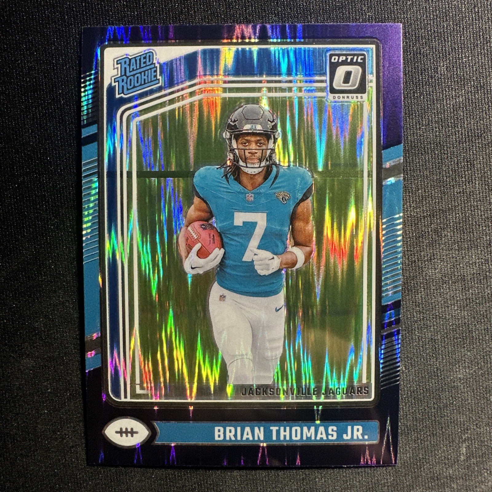 2024 Donruss Optic Brian Thomas Jr. Rated Rookie Purple Shock #214 Jaguars