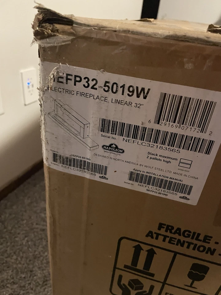 Napoleon Cara Electric Fireplace - New, Never Used. Wall mount or free standing. - Image 3 of 4