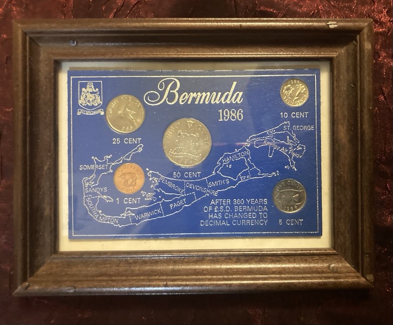 Bermuda 5 Coin Set   1986’