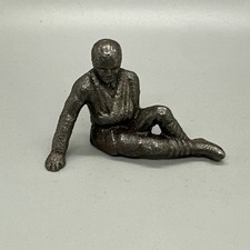 Vintage Grey Iron Lead Barclay G97 22/1 Toy Soldier Wounded Sitting