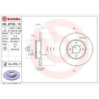 2X Brembo Bremsscheibe Vorderachse Prime Line FüR Opel Suzuki Vauxhall