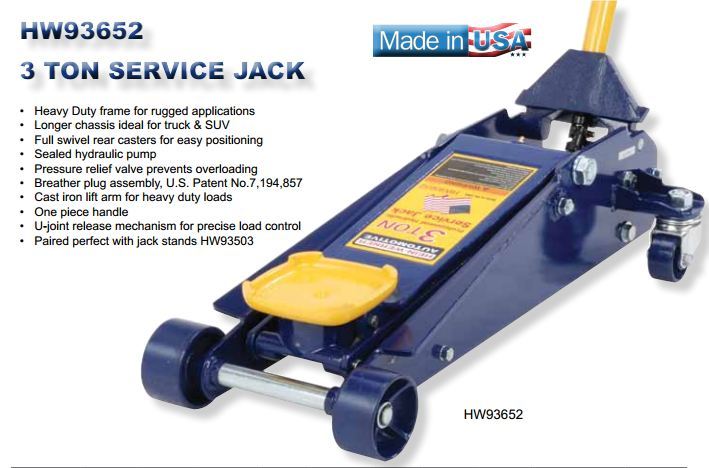 Hein-Werner (HW93652) 3Ton Service Jack Made In USA | eBay