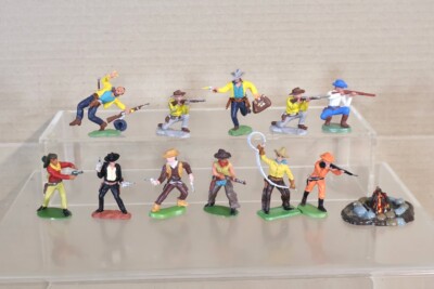 Britains Deetail Crescent 12 X Amerikanische Wildwest Cowboys Kämpfen 3ol