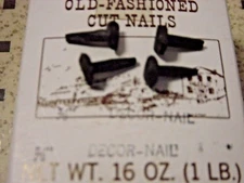 Antique Furniture Restoration Tremont Trunk 20 Pc Lot 5/8" Black Decor Cut Nails