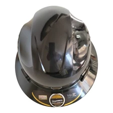 TRUECREST/HDPE Full Brim Hard Hat with Fas-trac Suspension Black