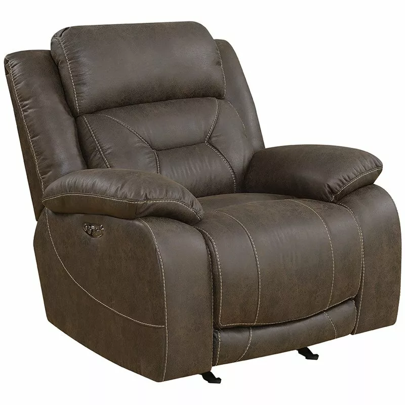 Faux leather glider recliner deals