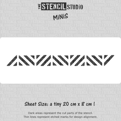 Little Chevron Border STENCIL MiNiS -Furniture, Craft, Cake Decorating 10860 - Picture 3 of 3