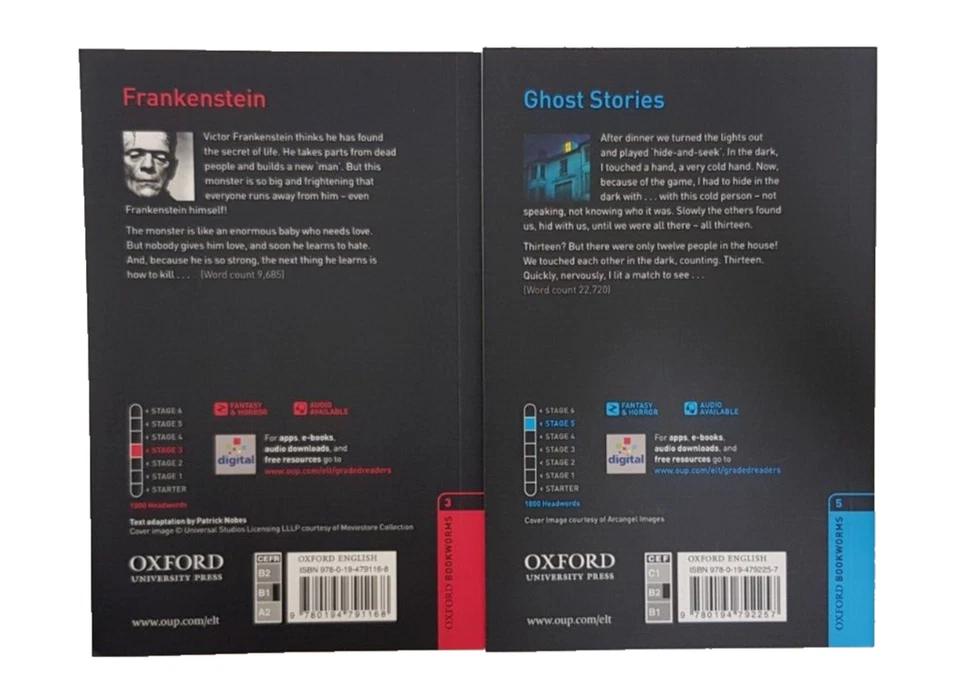Oxford BOOKWORMS : Linguistics book : Frankenstein & Ghost Stories (2 pcs.) - Image 3 of 4