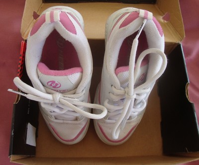 Heelys Girls Shoes Size 4 Pink And White Rocket 2 Style 7129 With Box Ebay