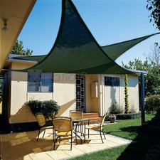 Image of Durable Equilateral Triangle Sun Shade Sail UV Blocker for Pool Garden Deck