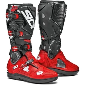 Sidi Crossfire 3 SRS Motorcycle Boots Off-Road MX Red Red Black