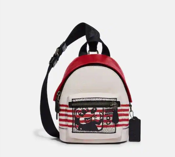 GENUINE Coach Disney Mickey Mouse X Keith Haring Small West  display picture 1