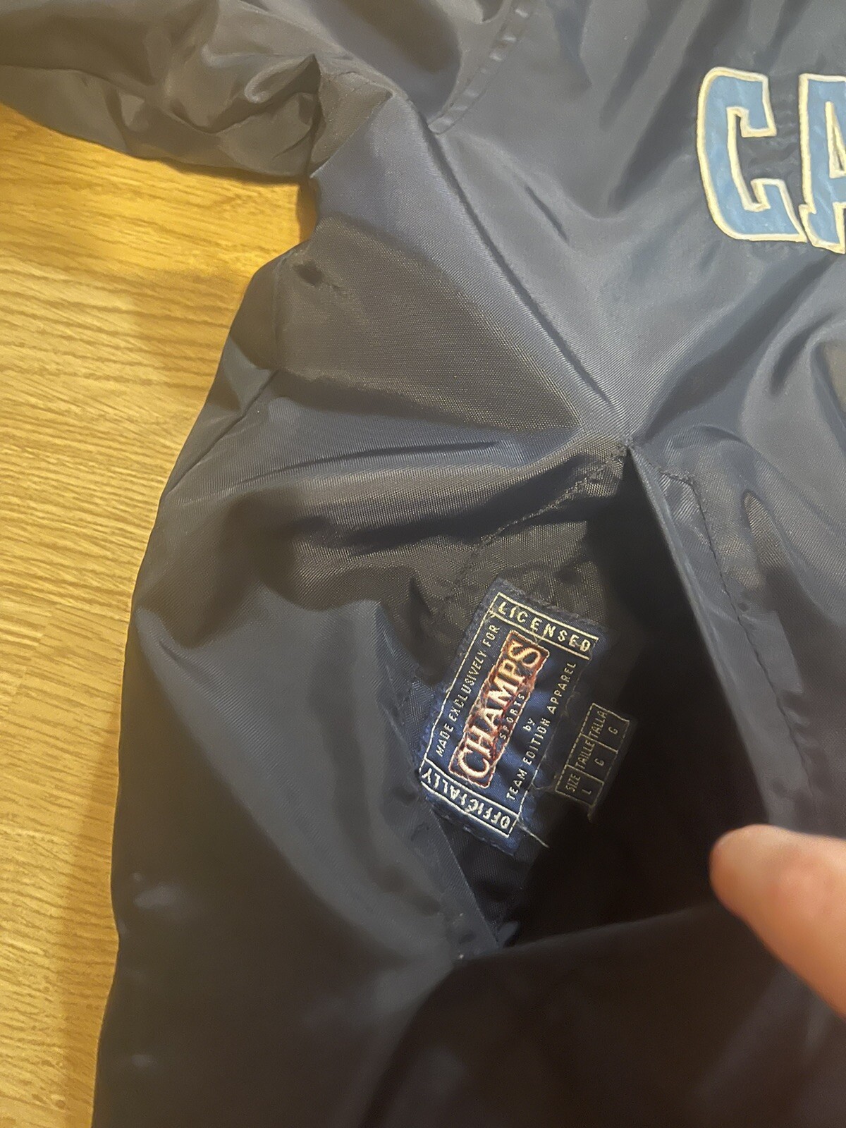 Large Pullover Nylon Windbreaker Jacket, CAROLINA - image 7