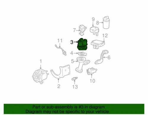 Подлинный клапан рециркуляции отработавших газов GM 1987-1996 Chevrolet Oldsmobile Pontiac LT 17091147 - Изображение 2 из 2