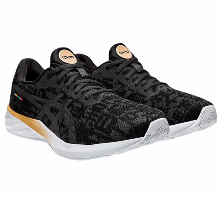 Asics Novablast Edo Era Tribute Tokyo Black Gold White Men Asics Novablast Edo Era Tribute Tokyo Black Gold White Men