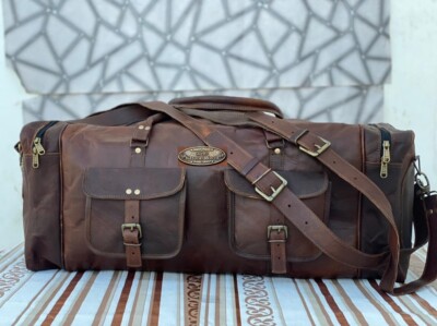 Herren Duffel Original Reise Leder Gepäck Wochenende Reisetasche (76.2cm Breit)
