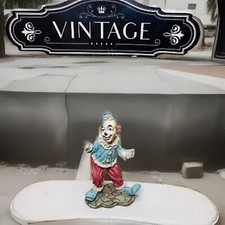 Vtg 1970s   Style 6 Resin Clown with Top Hat Pretty Pale Colors Light Pink Blue