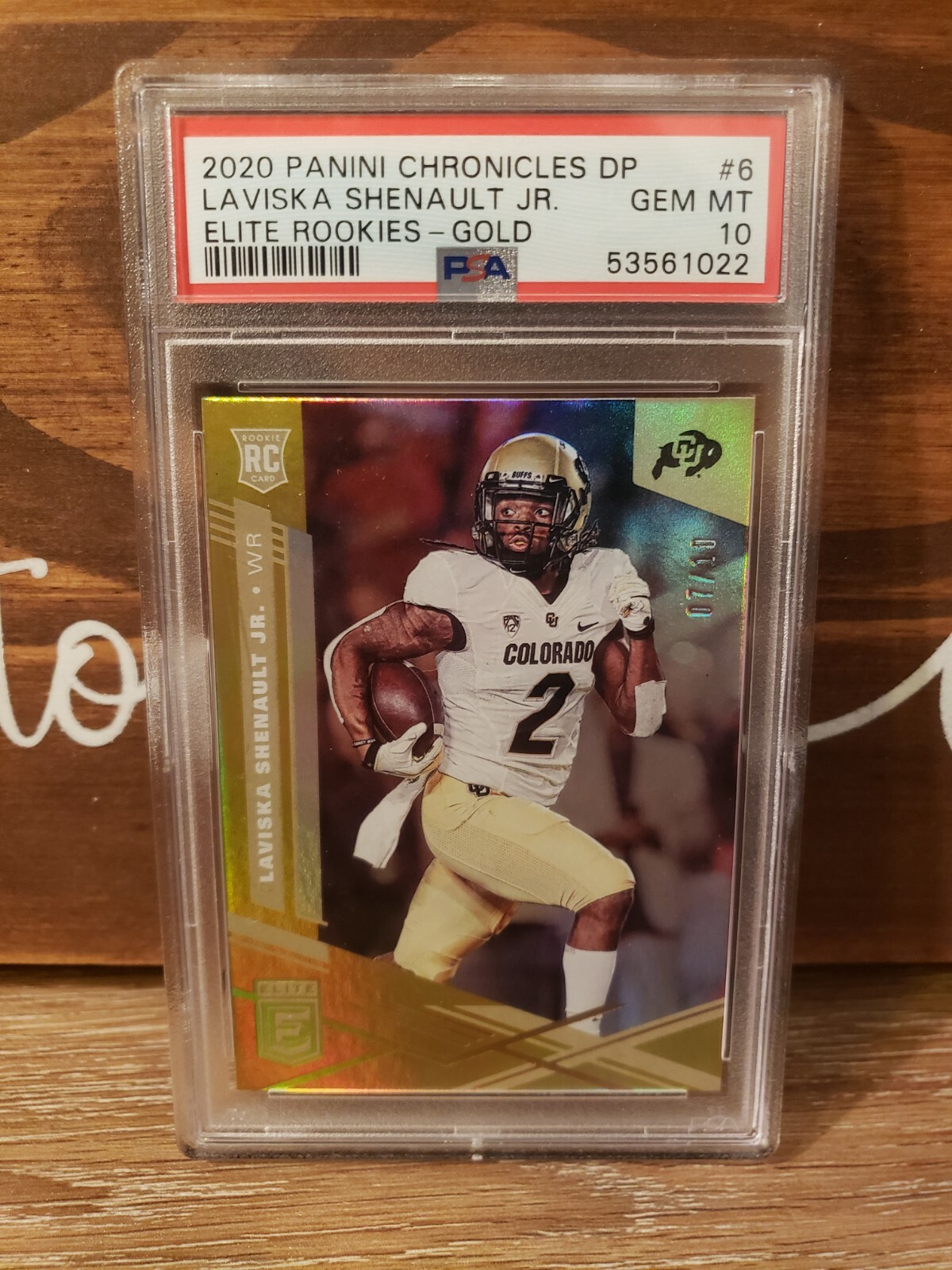 Laviska Shenault Jr. Panini Chronicles Draft Picks Elite Rookies #6 Gold