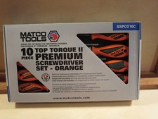 Matco Sspco10c 10pc. Screwdriver Set Orange New Matco Sspco10c 10pc. Screwdriver Set Orange New